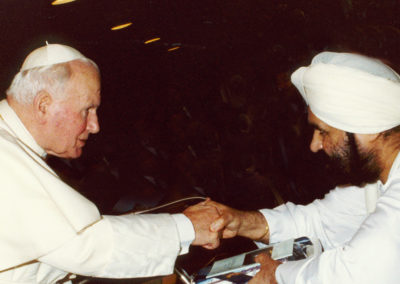 At the Vatican in Rome with Pope John Paul II.