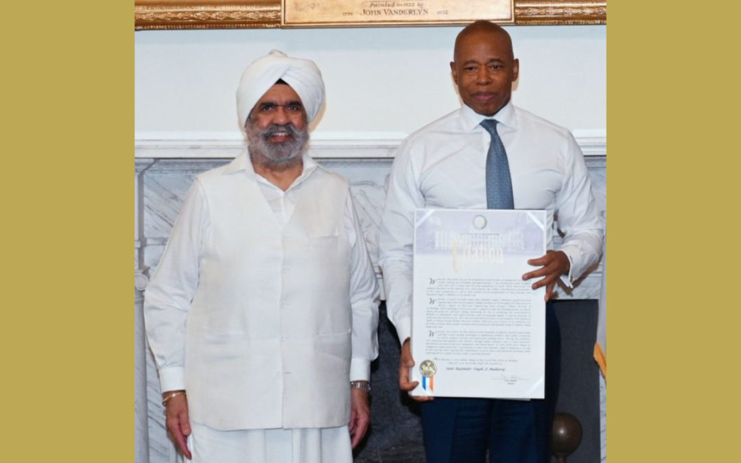 New York City Mayor Eric Adams Welcomes Sant Rajinder Singh Ji Maharaj